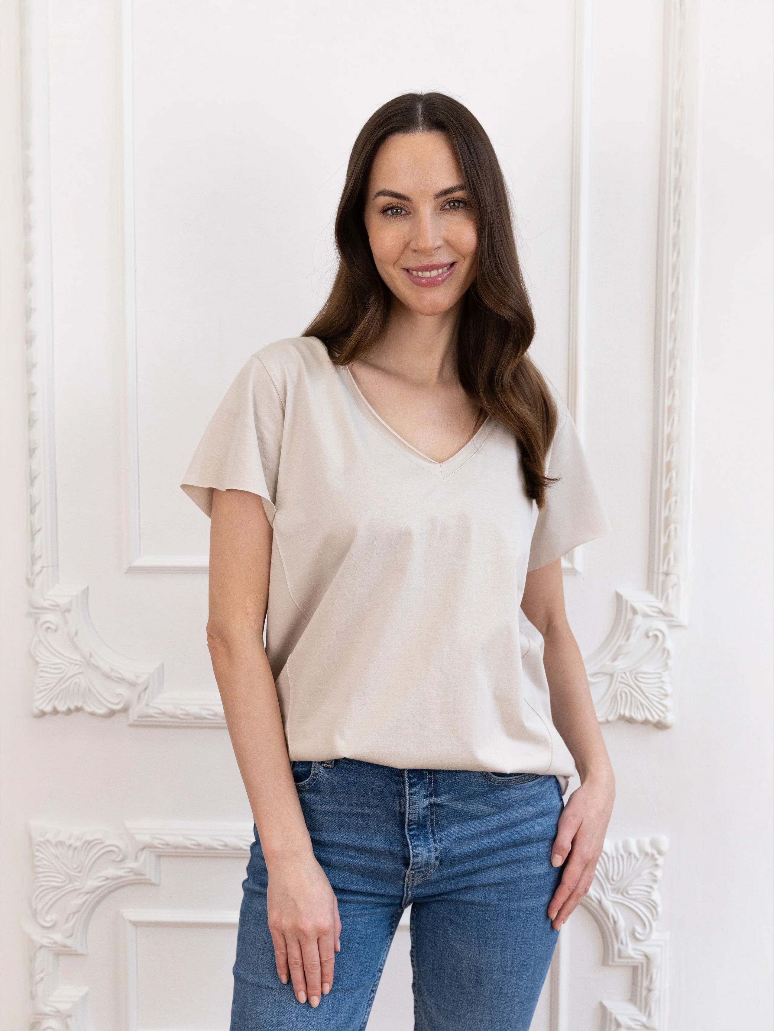 T-shirt Ola krótki rękaw serek - Image 10