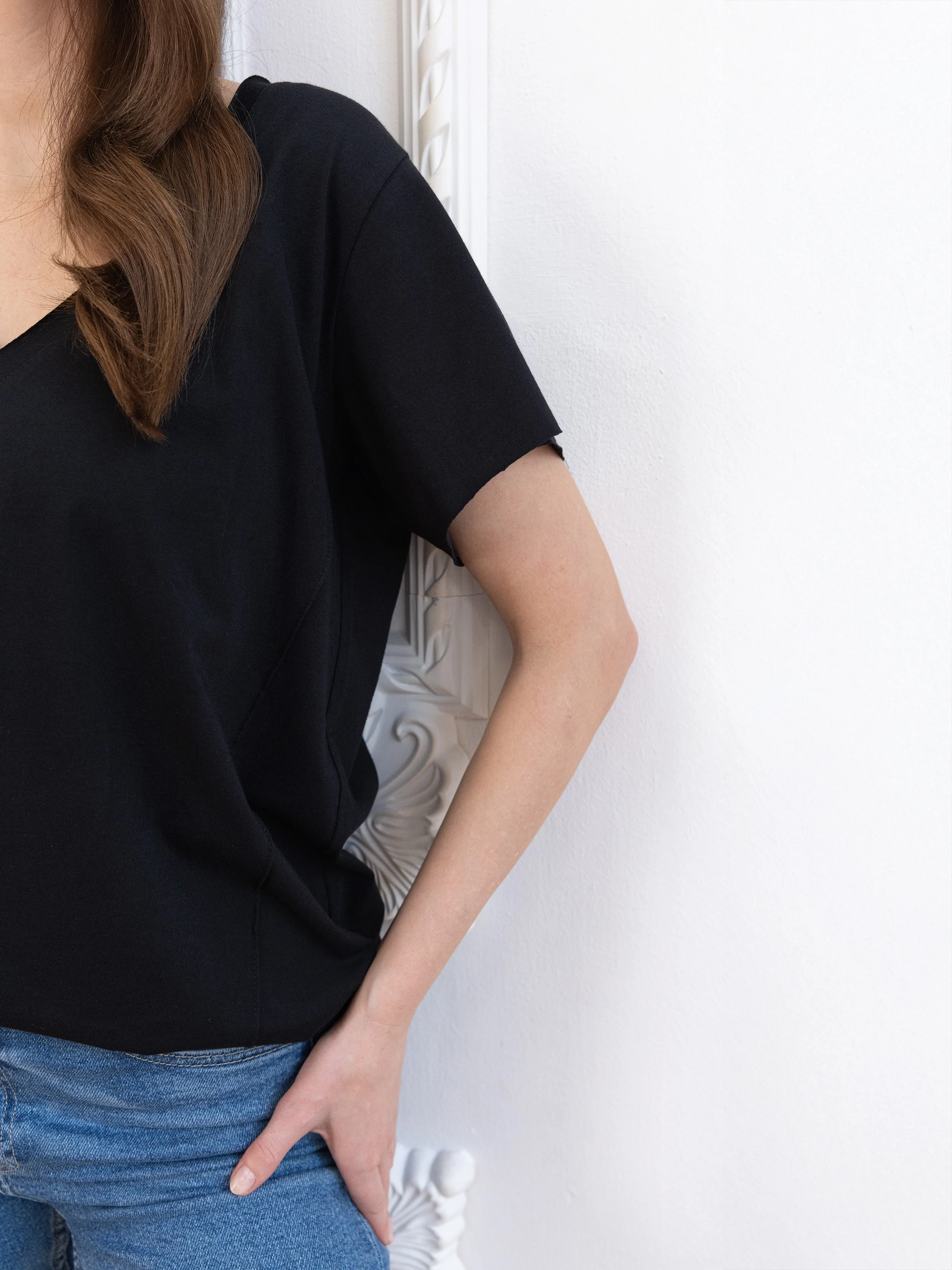 T-shirt Ola krótki rękaw serek - Image 5
