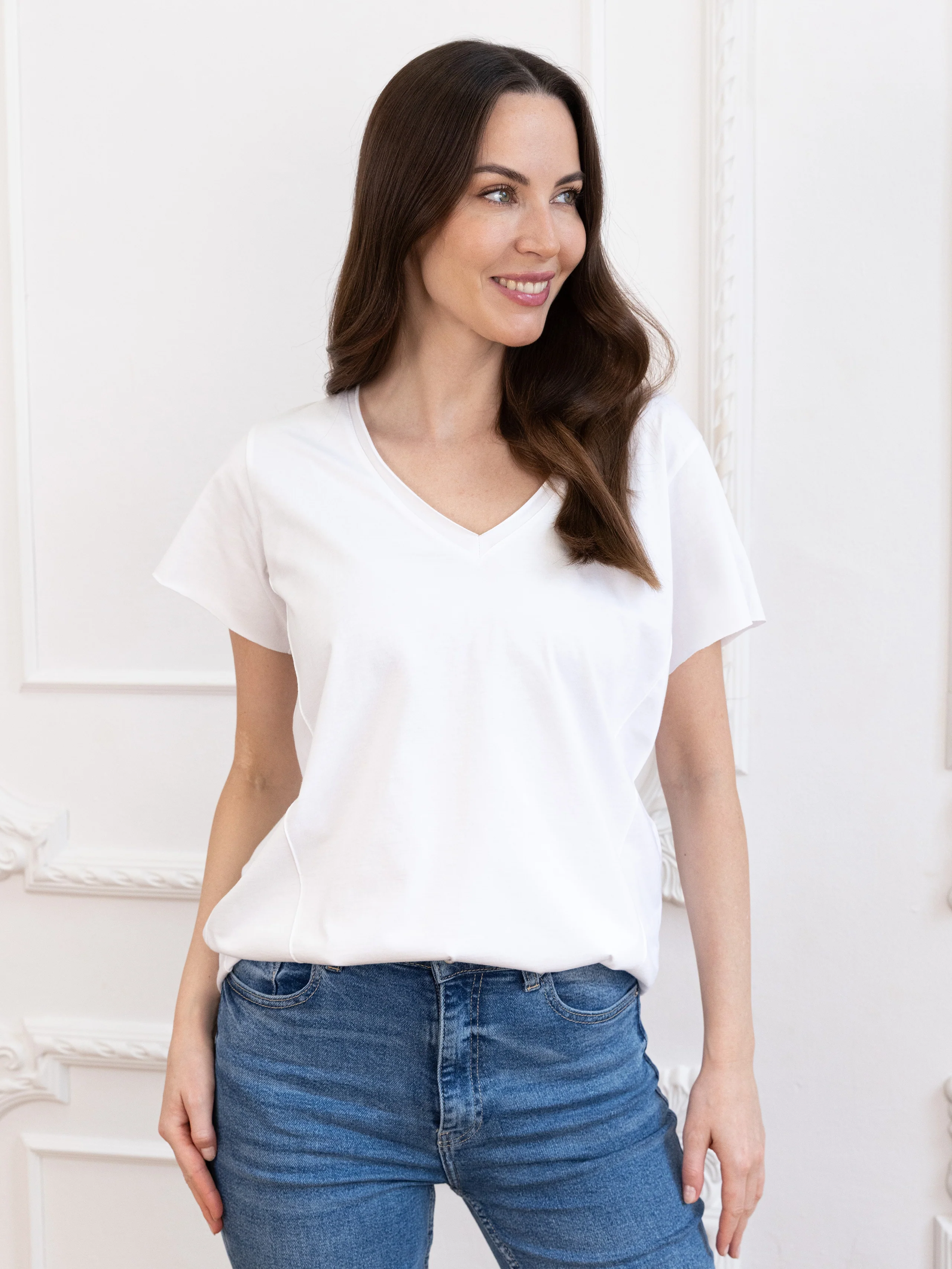 T-shirt Ola krótki rękaw serek - Image 7