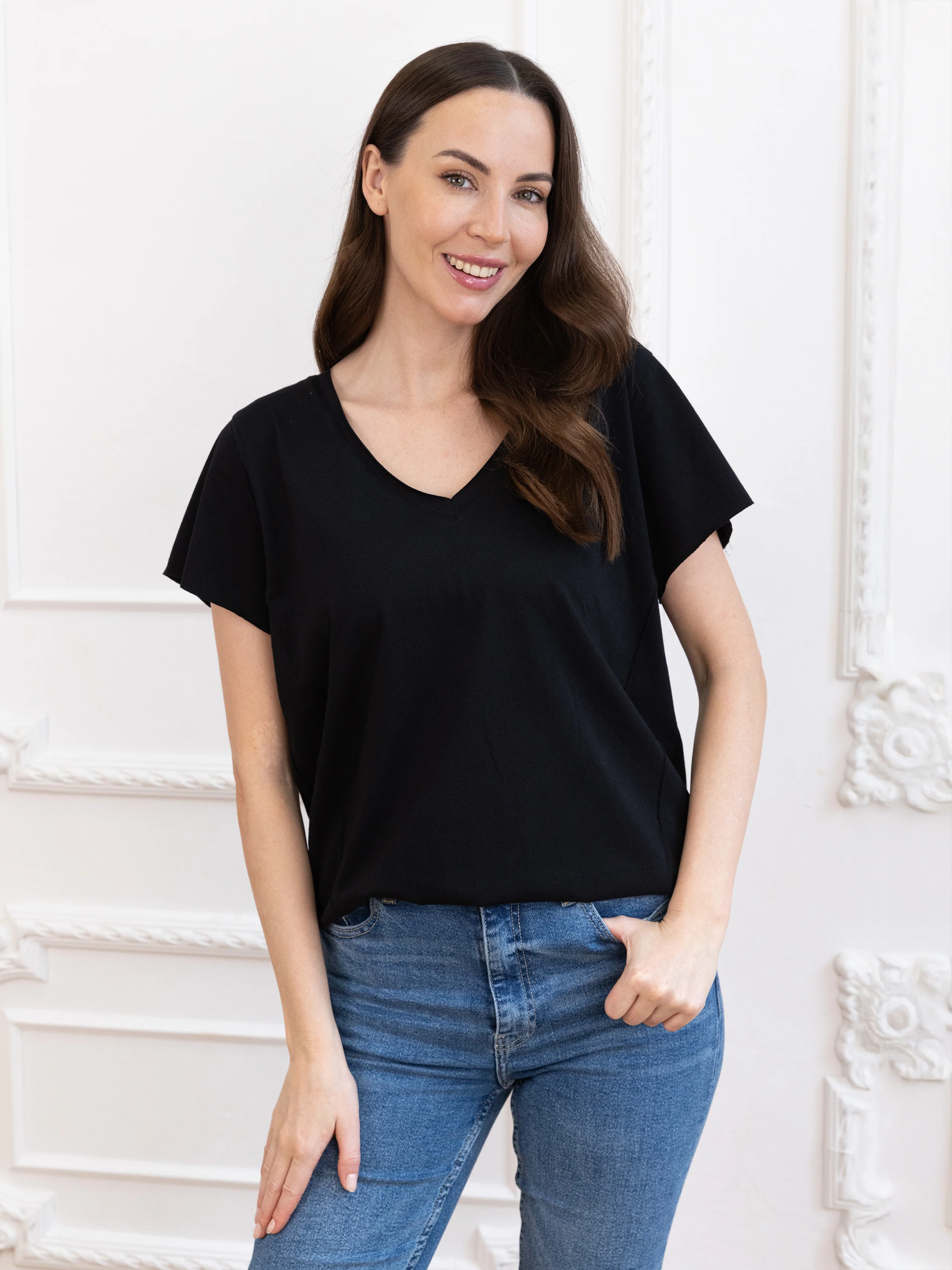 T-shirt Ola krótki rękaw serek - Image 8